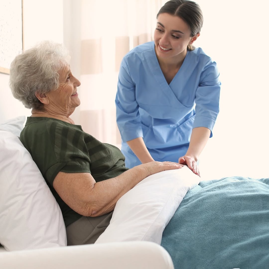 Healthcare professional caring for a patient